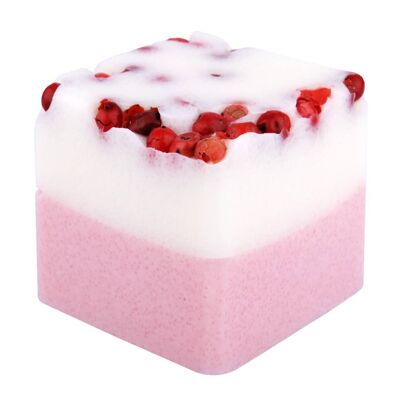 Cubi da bagno al rabarbaro e fragola