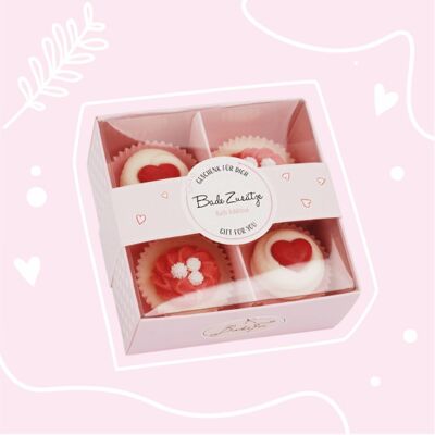 Set regalo 4 bombones de baño Petit Amour