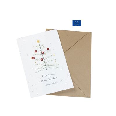 Greeting card _ Seeds to plant "Christmas tree"