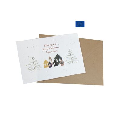 Greeting card _ Seeds to plant “Village Christmas”