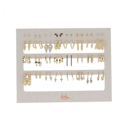 Kit de 32 hebillas - oro blanco, negro y multi - FREE DISPLAY / KIT-BO14-0580-D-MULTI