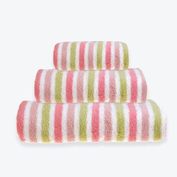 Serviettes de bain en coton à rayures audacieuses et à pois 9