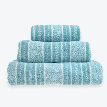 Serviettes de bain en coton à rayures audacieuses et à pois 21