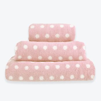 Serviettes de bain en coton à rayures audacieuses et à pois 24