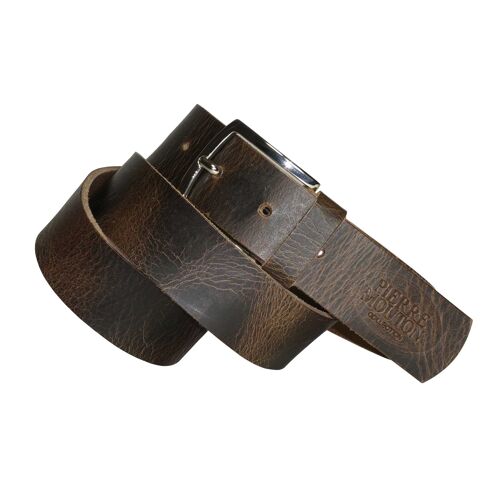 Pierre Mouton Belt Rawhide Buffalo Leather Brown