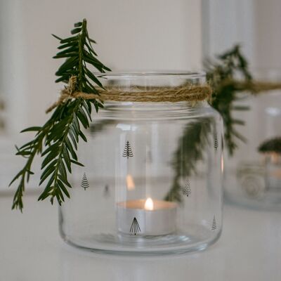 Vase en verre sapins moyens (UE = 6 pièces)