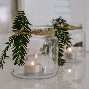 Vase en verre sapins moyens (UE = 6 pièces) 2