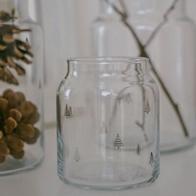 Vaso in vetro piccoli abeti (PU = 6 pezzi)