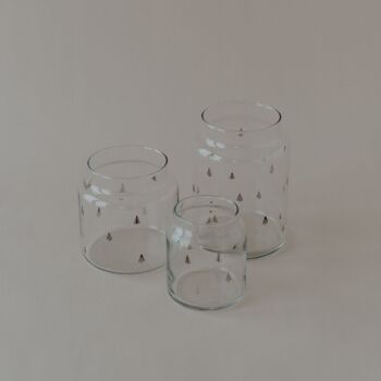 Vase en verre petits sapins (UE = 6 pièces) 7