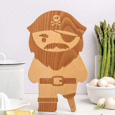 Tabla de cortar Pirate Board con cuchillo