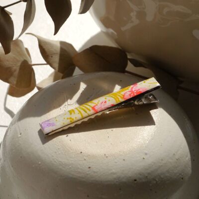 Small Japanese paper hair clip - Ecru