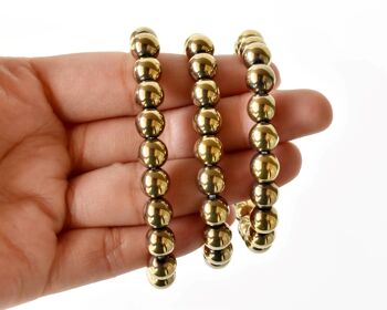 Golden Hematite Bracelet (Grounding and Courage) 9