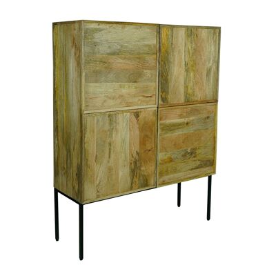 MUEBLE SALÓN MANGO/HIERRO 110X38X140CM