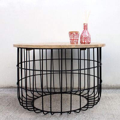 TABLE CAGE RONDE 70X70X45CM