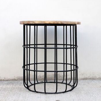TABLE CAGE RONDE 40X40X45CM 1