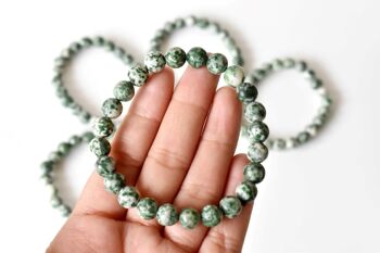 Green Spot Jasper Bracelet (Passion and Creativity) 9