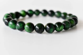 Green Tiger Cats Eye Bracelet (Longevity and Protection ) 5