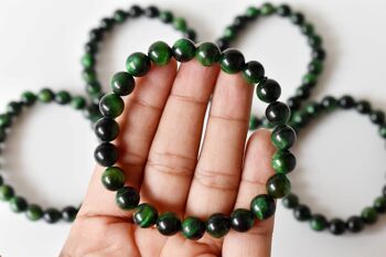 Green Tiger Cats Eye Bracelet (Longevity and Protection ) 9