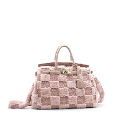 FUR Karierte Handtasche 6337