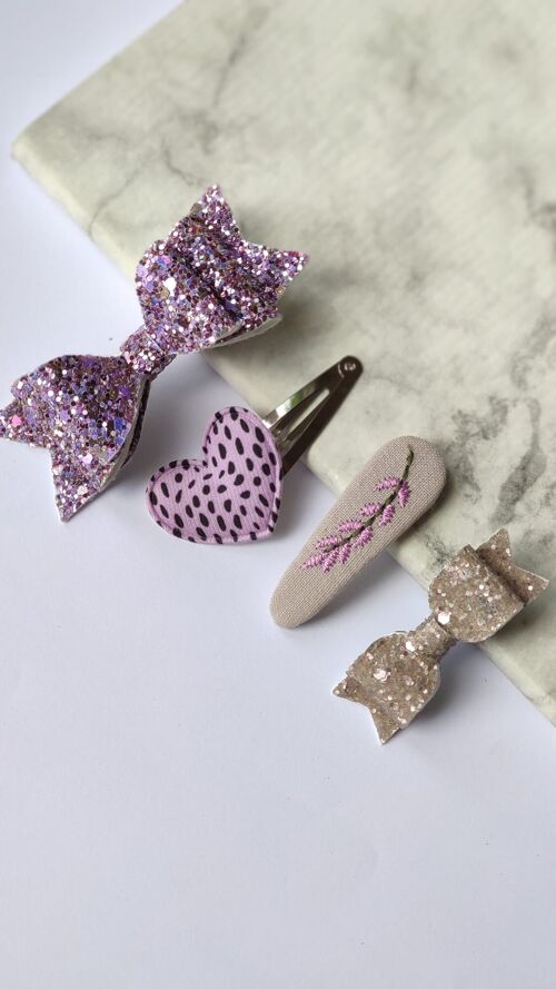 PURPLE HAZE - Set of 4 hair clips