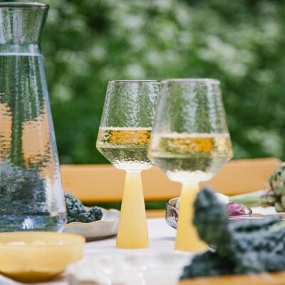 Bicchiere da vino Claude, trasparente/topazio opaco, set da 2