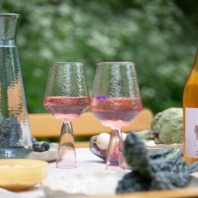 Weinglas Claude, rosa, 2er-Set