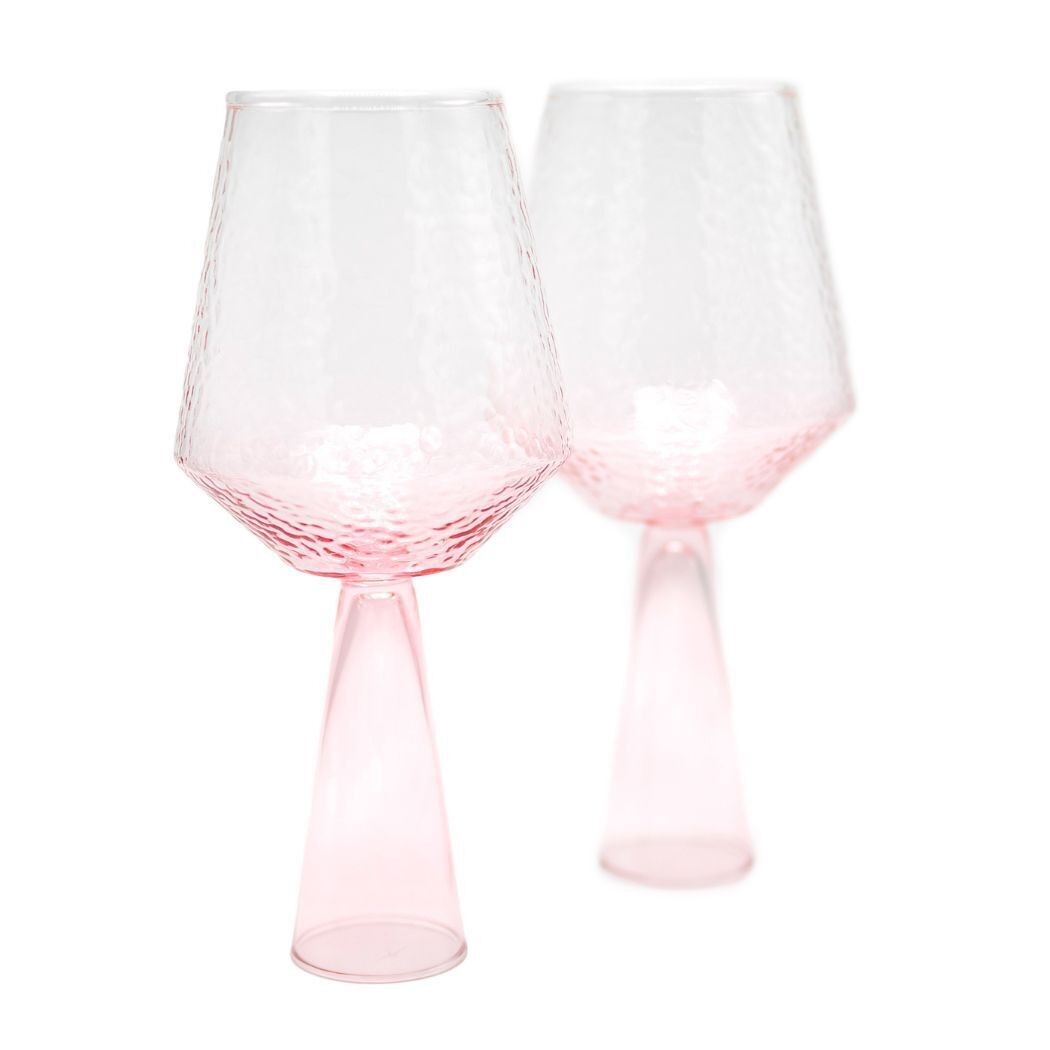 Wine Glass Claude | Set of 2 | Wine glass set | pink