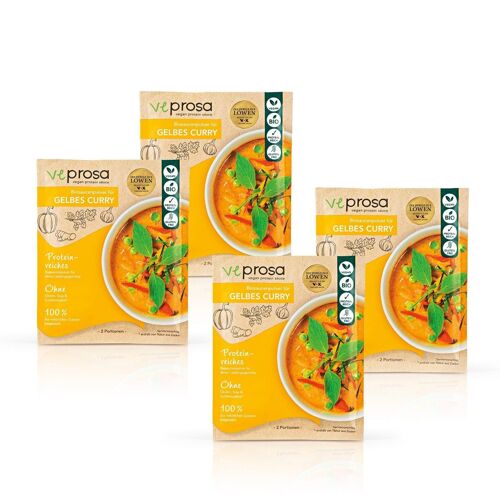 BIO Saucenpulver für gelbes Curry - 4er-Set (4x 50 g)