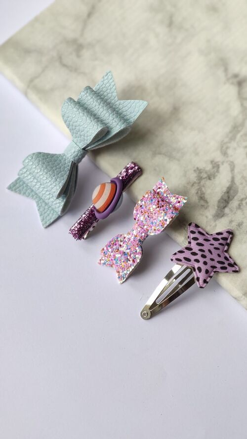 GROUND CONTROL - Set of 4 hair clips