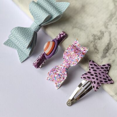 GROUND CONTROL - Set of 4 hair clips