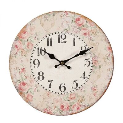 Reloj de pared rosas