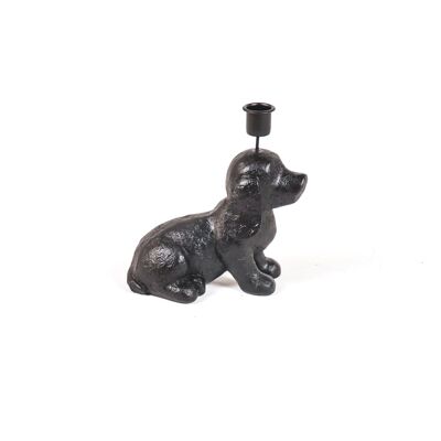 HV Candleholder - Dog Black - 18x10x19.5cm