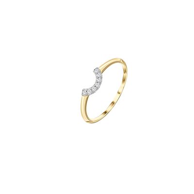Lab-grown diamond wedding ring - 0.04 ct - 18 kt Yellow Gold - La Source