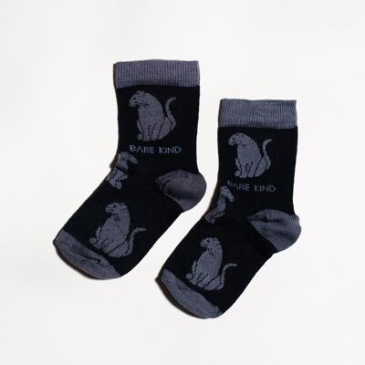Black Panther Socken | Kindersocken aus Bambus | Schwarze Socken