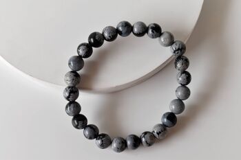 Black Snowflake Obsidian Bracelet (Intuition and Wisdom) 7