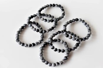 Black Snowflake Obsidian Bracelet (Intuition and Wisdom) 8