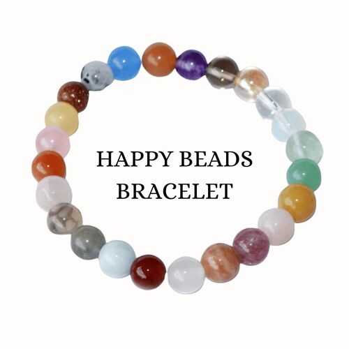 Happy Beads Crystal Bracelet, Mix Beaded Crystal Bracelet
