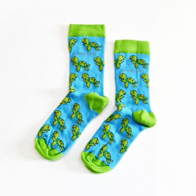 Chaussettes tortue | Chaussettes en bambou pour enfants | Chaussettes aquatiques | Chaussettes Océan