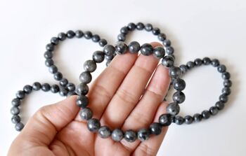 Black Labradorite Bracelet (Good Fortune and Focus) 9