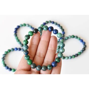 Azurite Malachite Bracelet (Insight and Self-Discipline) 10