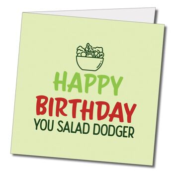 Joyeux anniversaire, carte de vœux Salad Dodger. Carte d’anniversaire coquine. 2