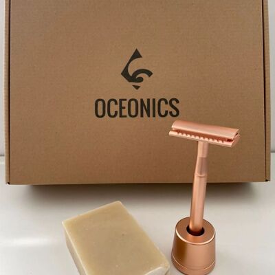 Christmas Gift Set Safety Razor Rosé gold