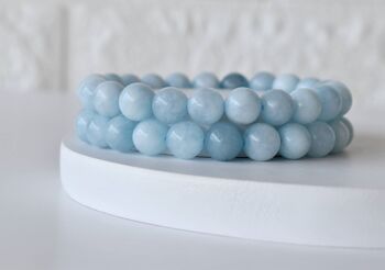 Aquamarine  Bracelet (Protection and Anxiety Relief) 3