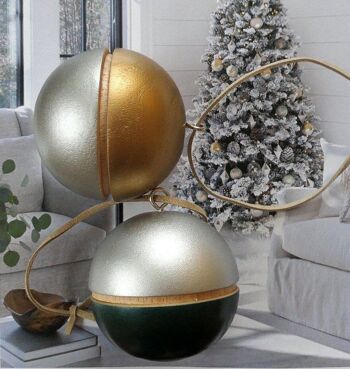 Boules de Noël en bois faites à la main, pendentifs en bois faits à la main, SET - C (Un ensemble de 5 pièces) 3