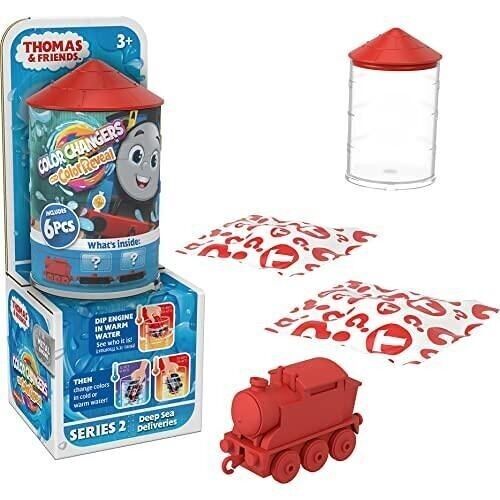 Mattel - HNP80 - Fisher Price -Thomas Et Ses Amis - Trains Surprise - Locomotives Collection Color Reveal Et Chargement Surprise - 1 locomotive - 2 wagons