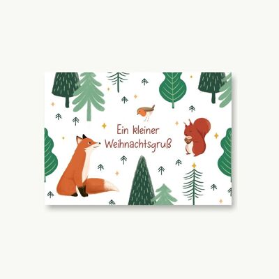 Mini tarjeta - Pequeños mensajes - Una pequeña felicitación navideña DIN A7