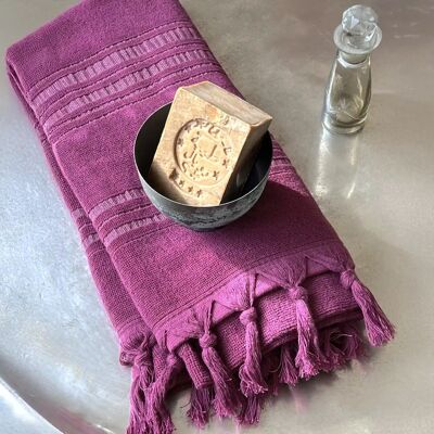 FOUTA EN COTON BIOLOGIQUE - Collection DOLCE - Amethyst