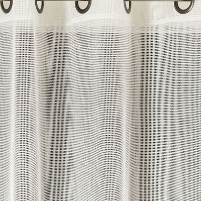 OLYMPOS Cortina transparente - Cuello natural - Panel con ojales - 300 x 260 cm - 100% poliéster
