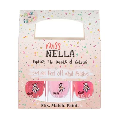 Pack de 3 esmaltes de uñas Pink Glitter Attack