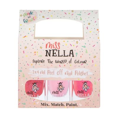 Pink Glitter Attack pack of 3 nail polishes